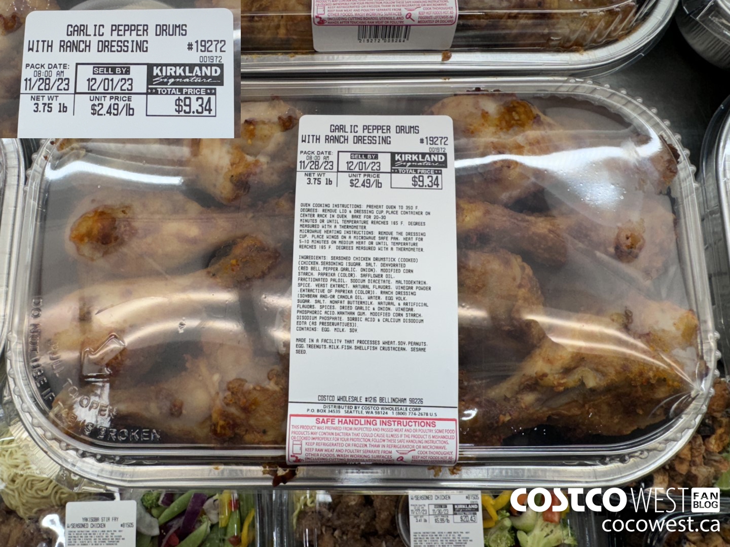 19272 GARLIC PEPPER DRUMS WITH RANCH DRESSING $2.49