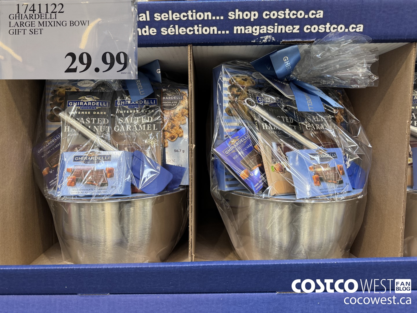 1741122 GHIARDELLI LARGE MIXING BOWL GIFT SET $29.99