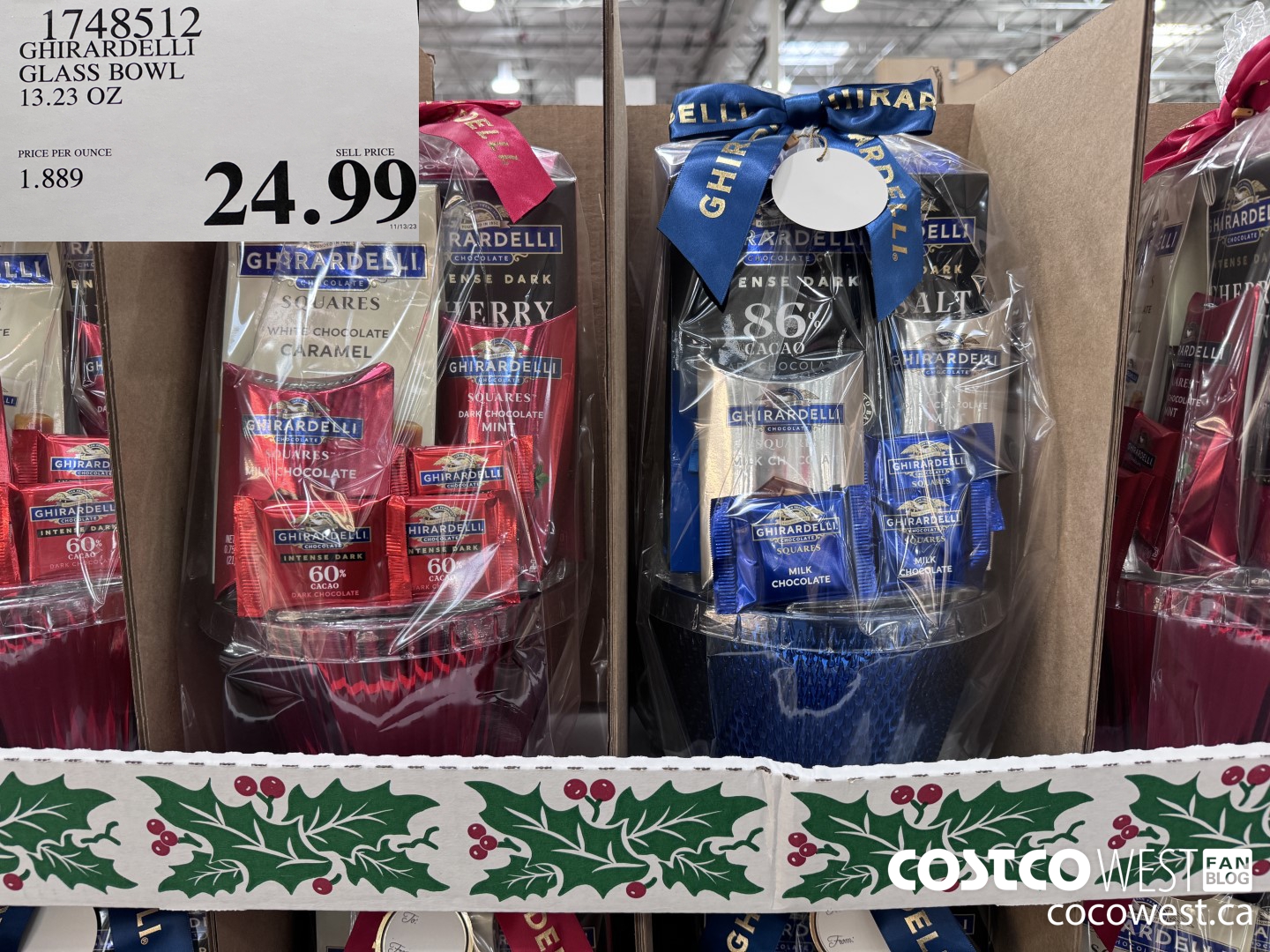 1748512 GHIRARDELLI GLASS BOWL 13.23 OZ $24.99