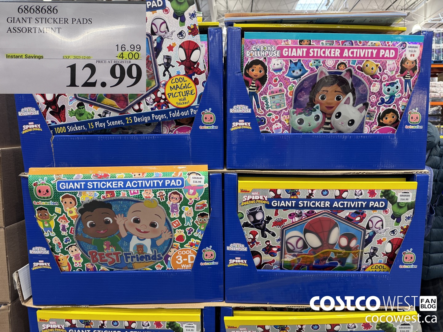 6868686 GIANT STICKER PADS ASSORTMENT ($4.00 INSTANT SAVINGS EXPIRES ON 2023-12-03) $12.99