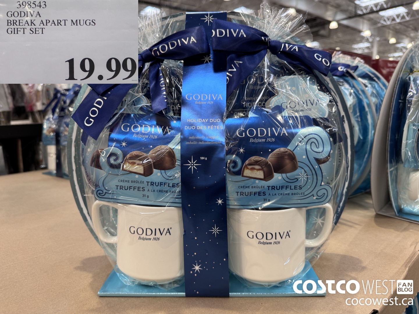 398543 GODIVA BREAK APART MUGS GIFT SET  $19.99