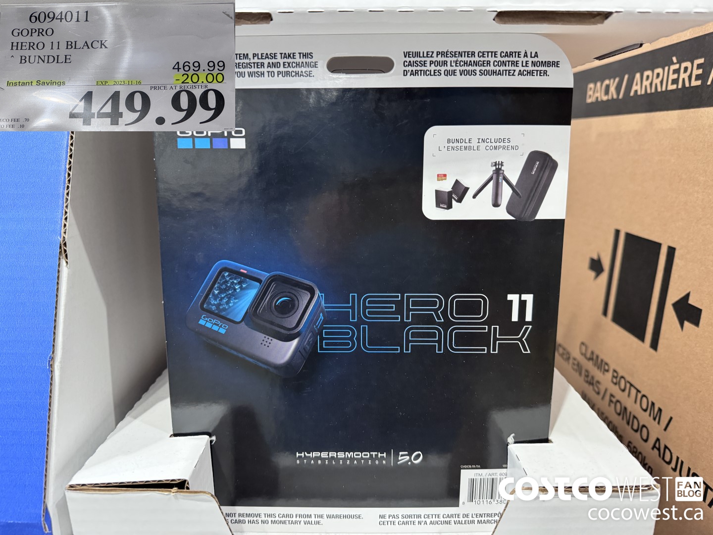 6094011 GOPRO HERO11 ACTION CAMERA BUNDLE ($20.00 INSTANT SAVINGS EXPIRES ON 2023-11-16) $449.99