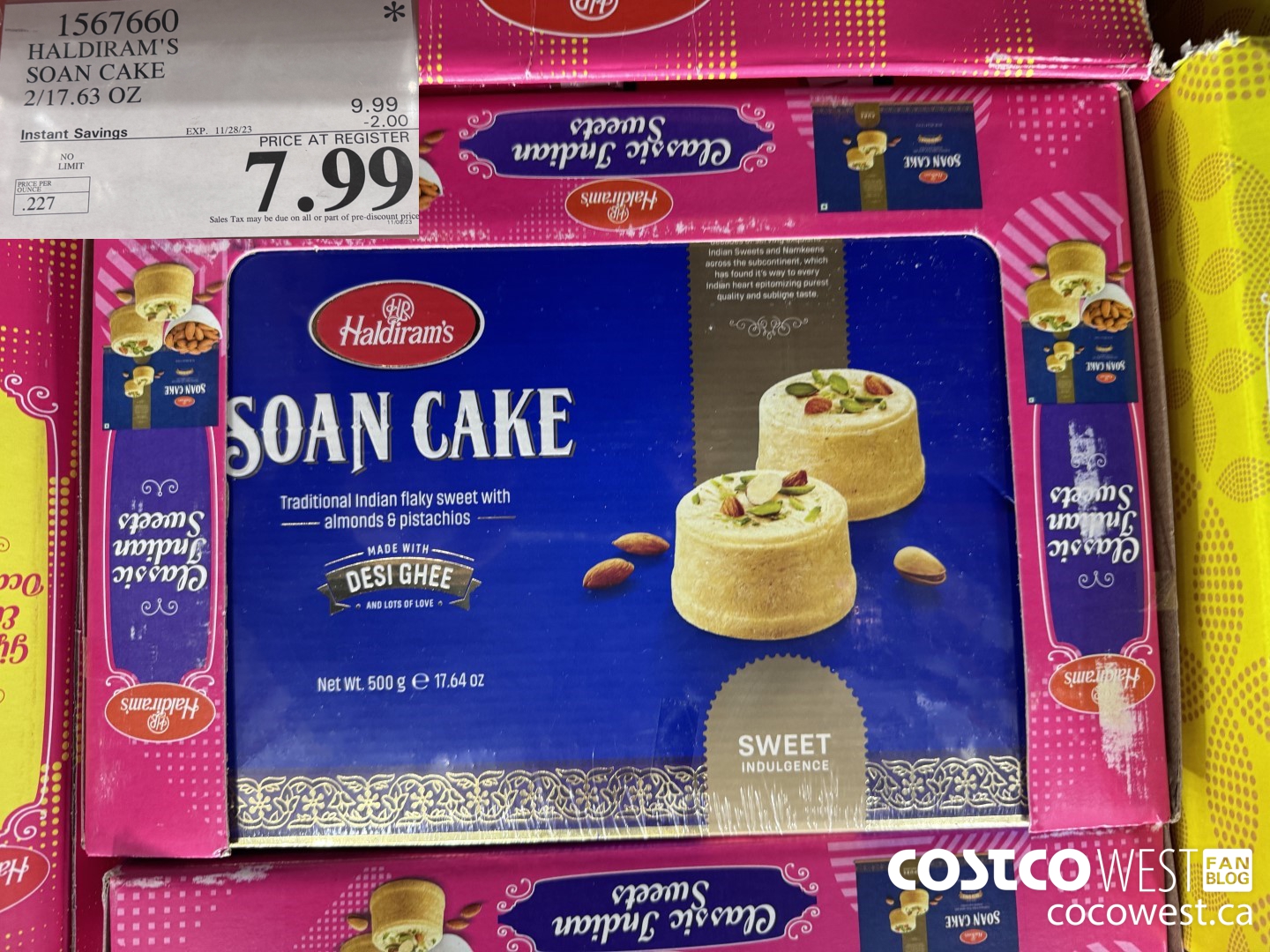 1567660 HALDIRAM'S SOAN CAKE 2/17.63 OZ ($2.00 INSTANT SAVINGS EXPIRES ON 2023-11-28) $7.99