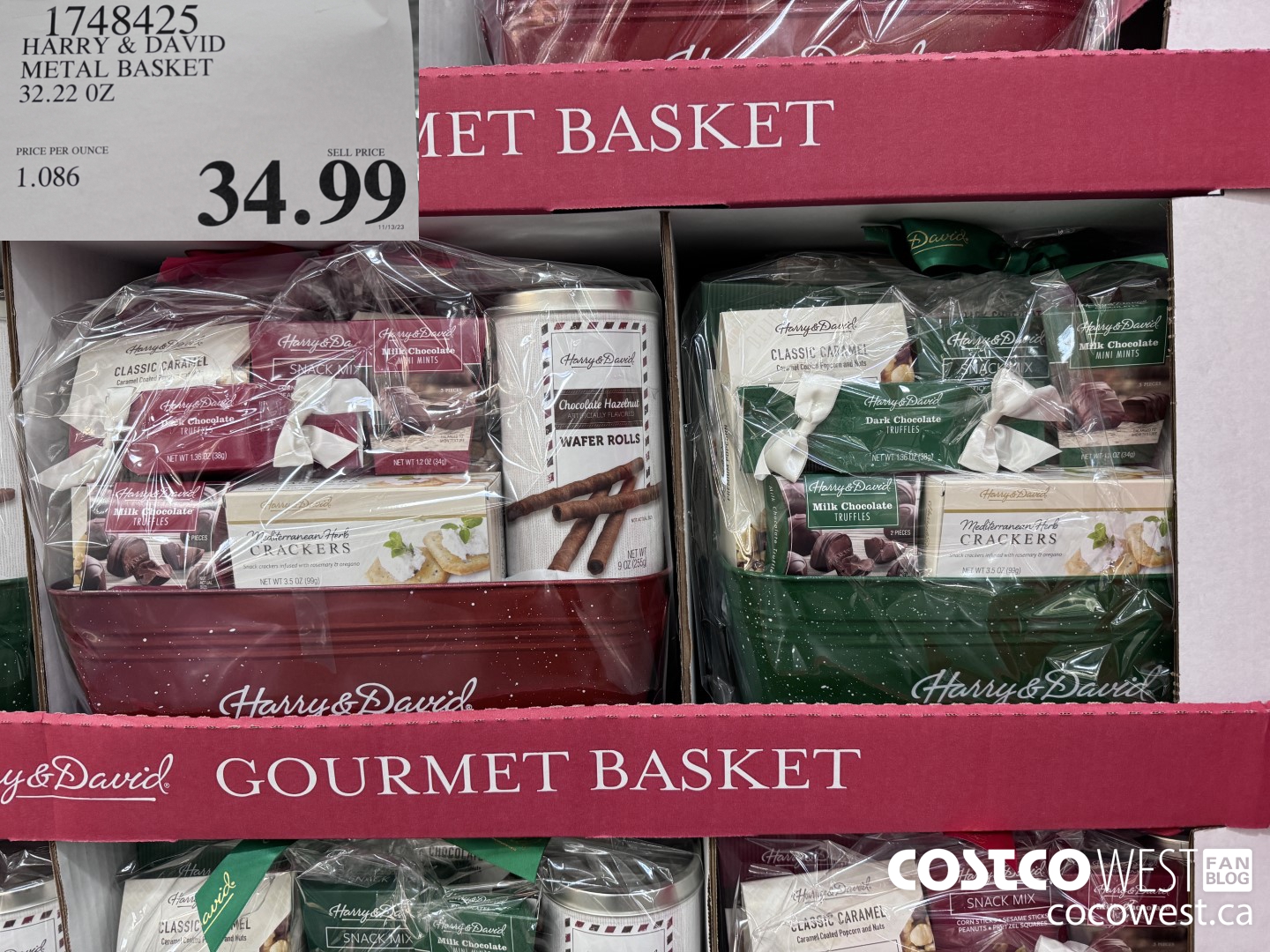 1748425 HARRY & DAVID METAL BASKET 32.22 OZ $34.99