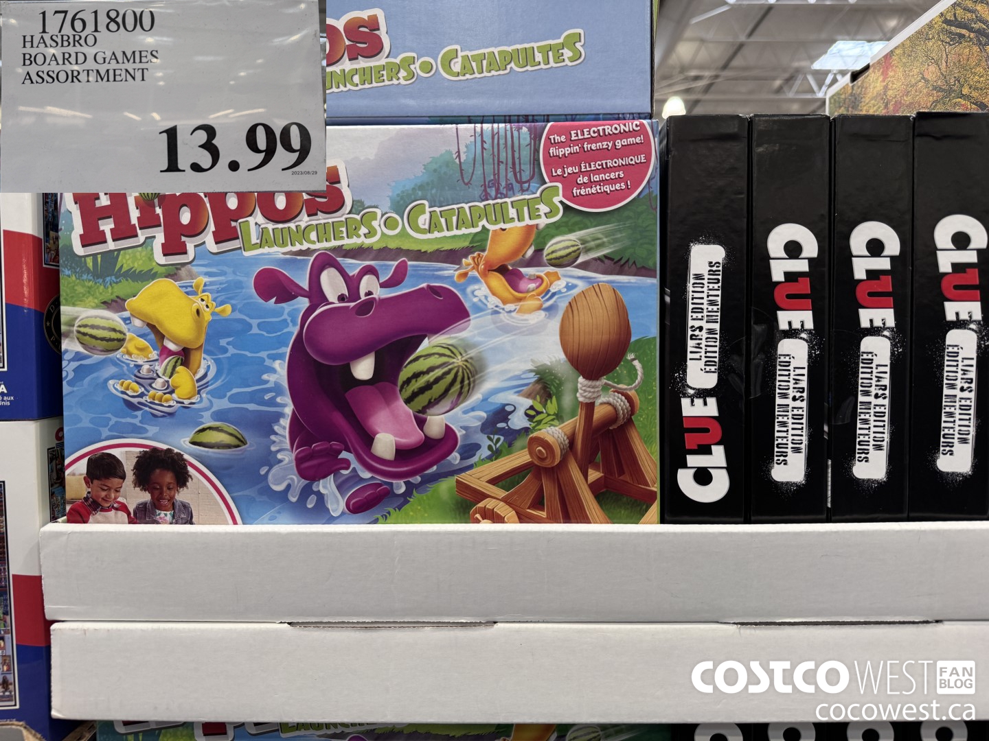 1761800 HASBRO BOARD GAMES ASSORTMENT $13.99