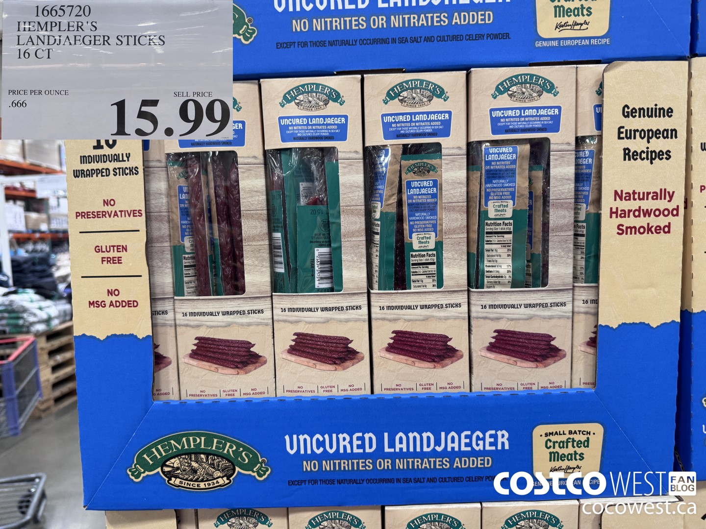 1665720 HEMPLERS LANDJAEGER STICKS 16 CT $15.99