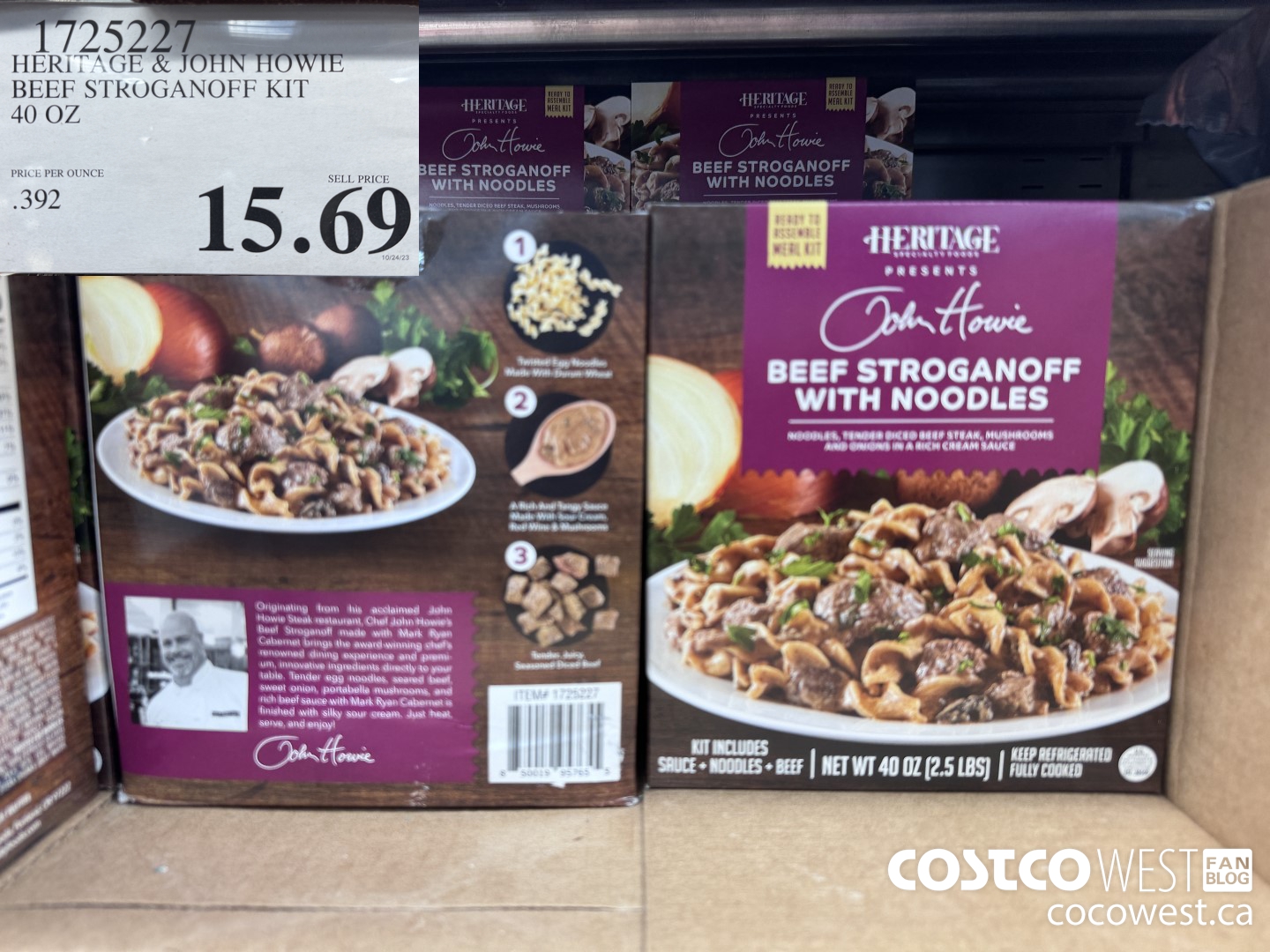 1725227 HERITAGE & JOHN HOWIE BEEF STROGANOFF KIT 40 OZ $15.69