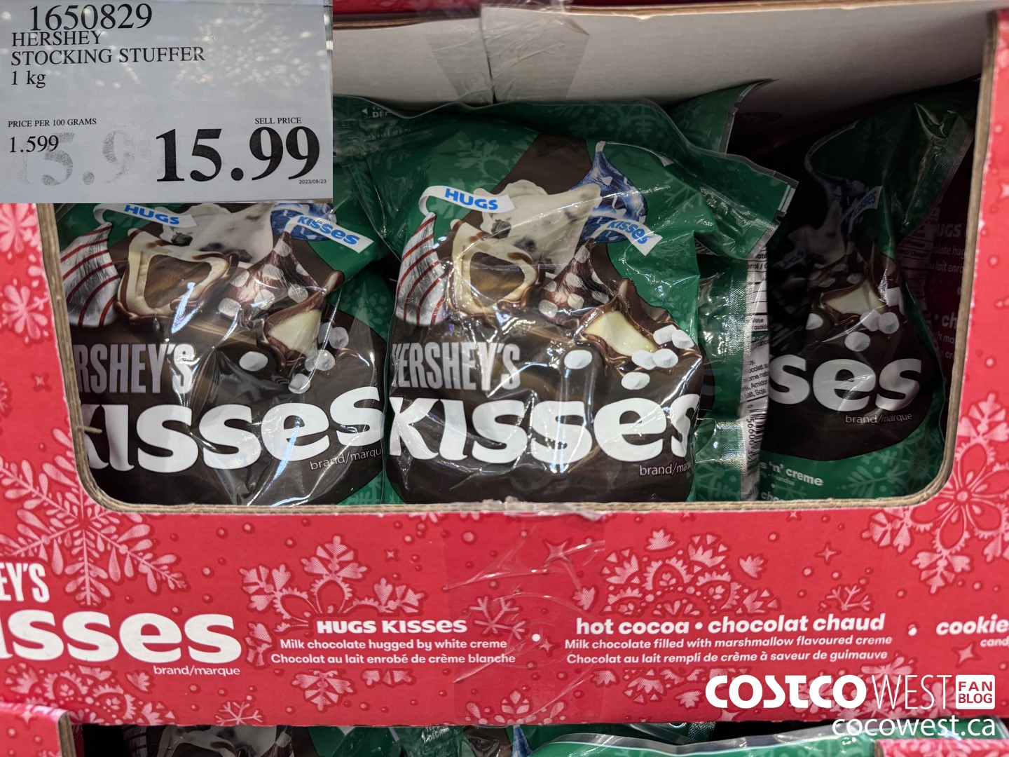 1650829 HERSHEY STOCKING STUFFER 1KG $15.99