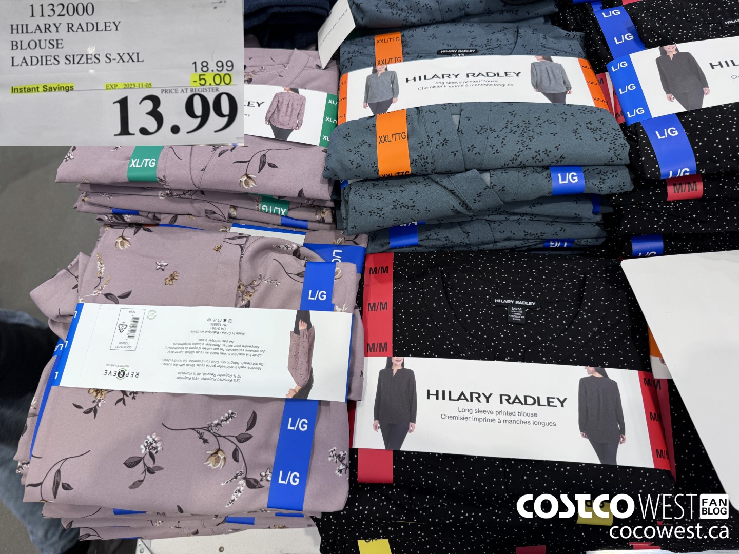 1132000 HILARY RADLEY BLOUSE LADIES SIZES S-XXL  ($5.00 INSTANT SAVINGS EXPIRES ON 2023-11-05) $13.99