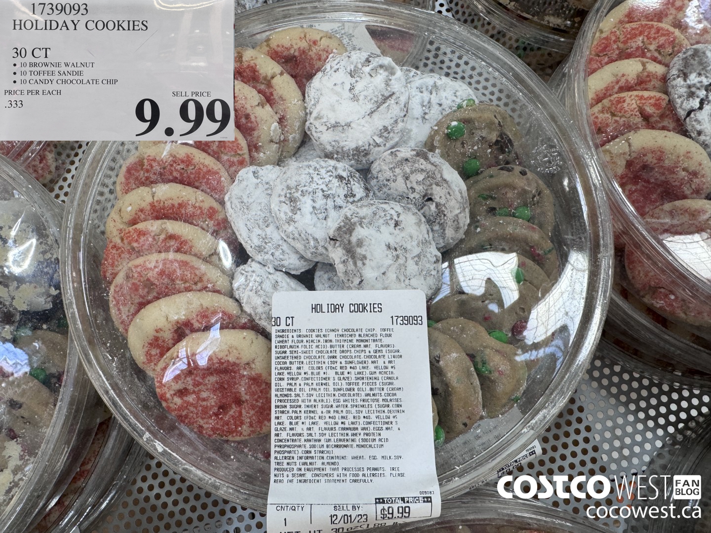1739093 HOLIDAY COOKIES 30 CT $9.99
