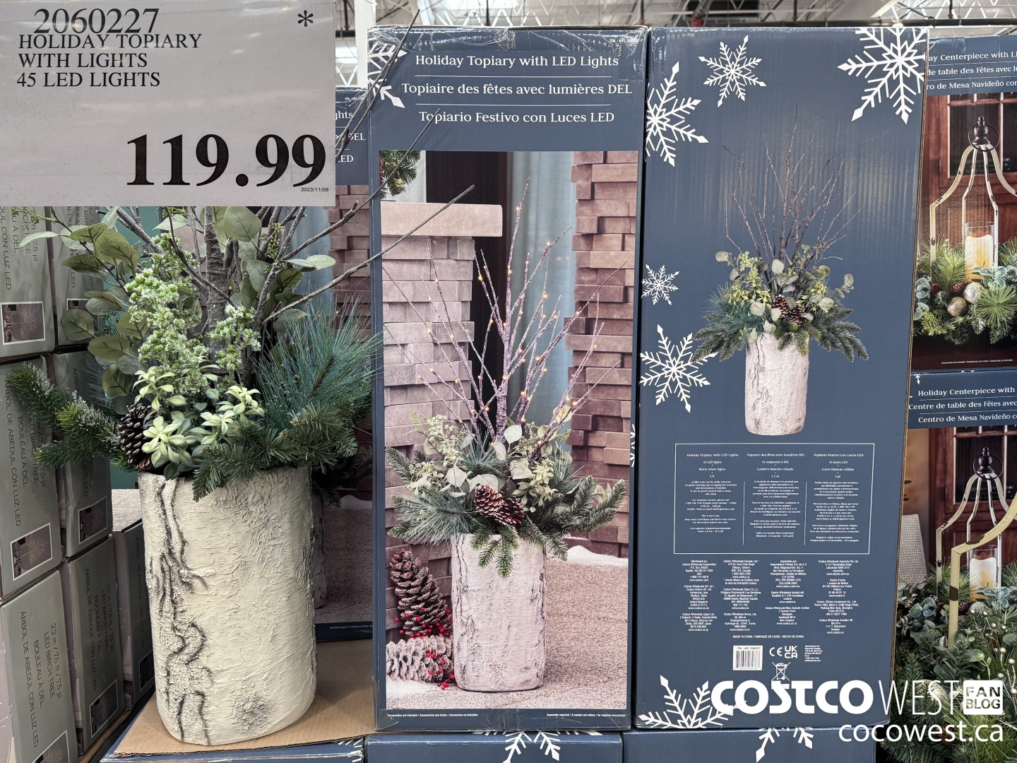 2060227 HOLIDAY TOPIARY WITH LIGHTS 45 LED LIGHTS $119.99