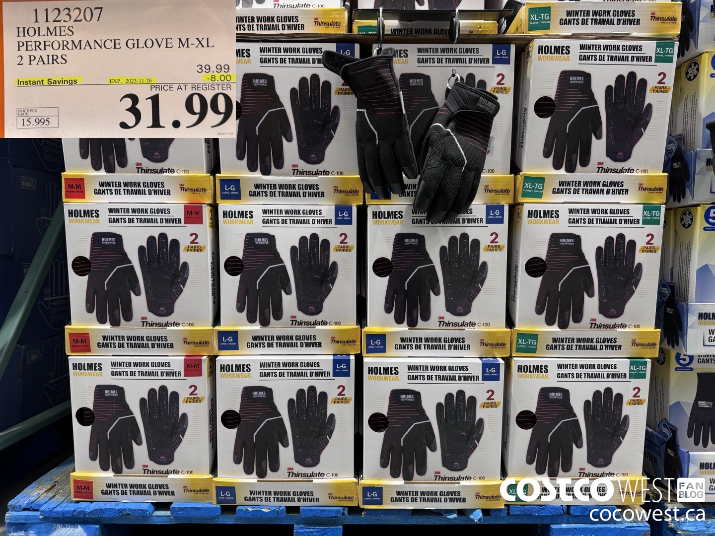 1123207 HOLMES PERFORMANCE GLOVE M-XL 2 PAIRS ($8.00 INSTANT SAVINGS EXPIRES ON 2023-11-26) $31.99