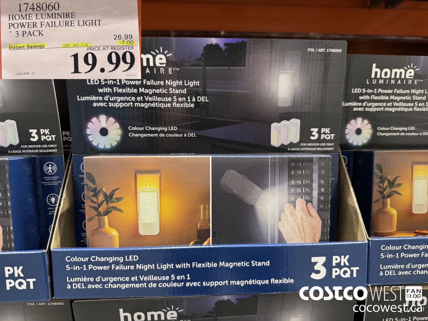 1748060 HOME LUMINIRE POWER FAILURE LIGHT 3 PACK ($7.00 INSTANT SAVINGS EXPIRES ON 2023-11-26) $19.99