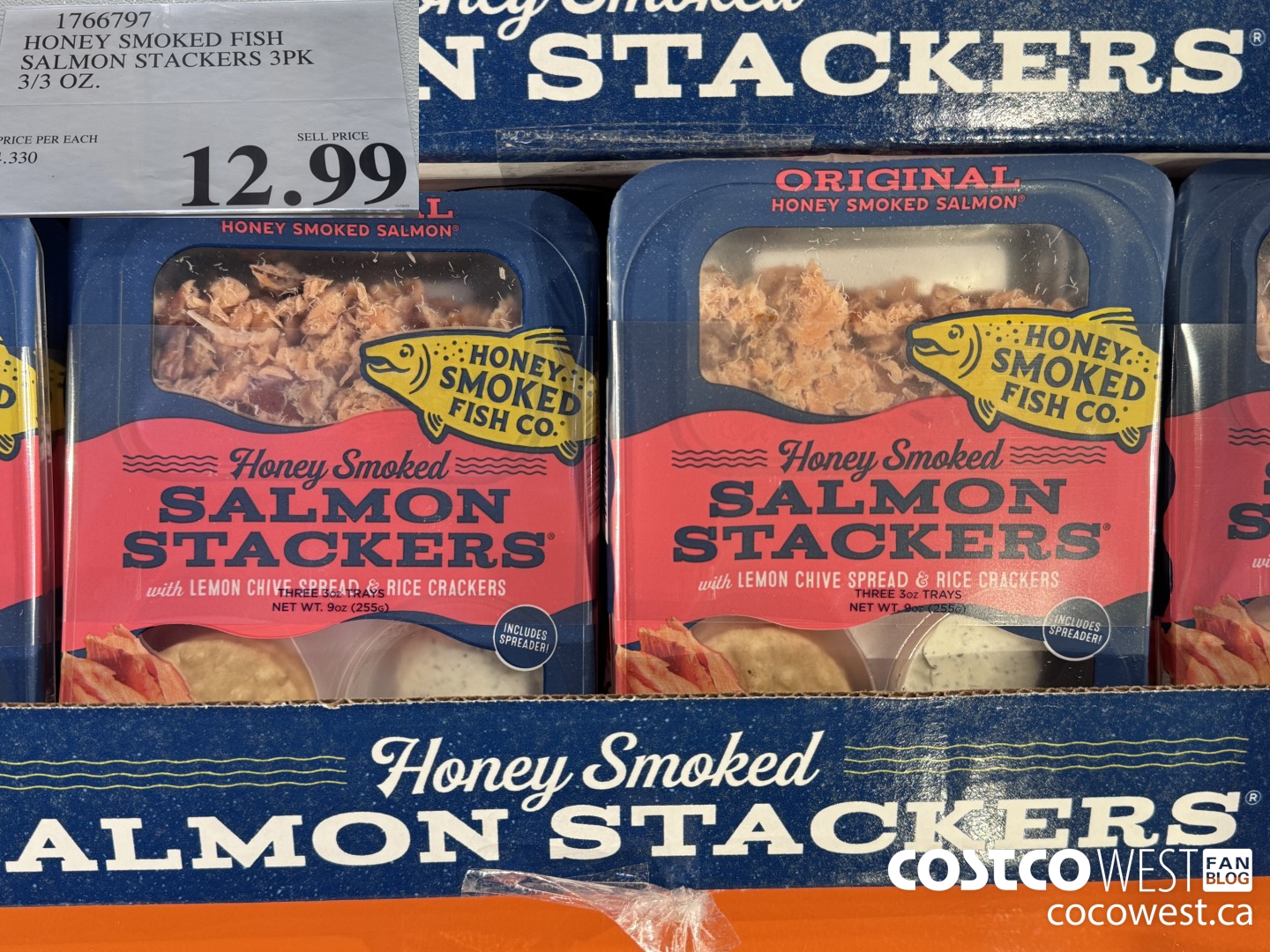 1766797 HONEY SMOKED FISH SALMON STACKERS 3PK 3/3 OZ $12.99