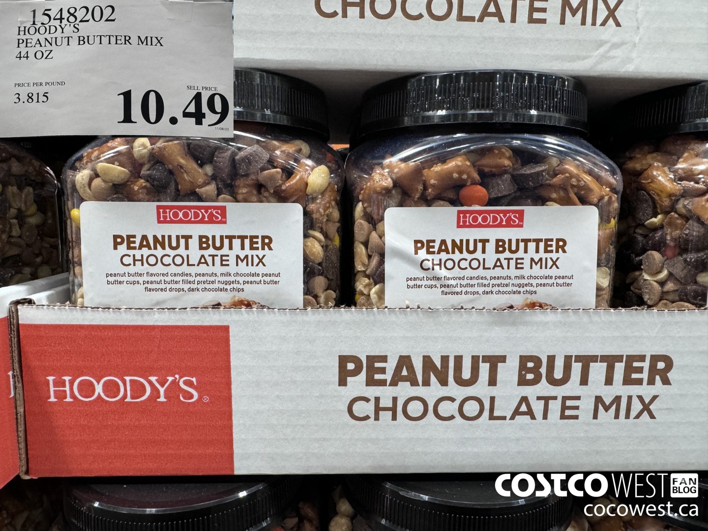 1548202 HOODY'S PEANUT BUTTER MIX 44 OZ $10.49