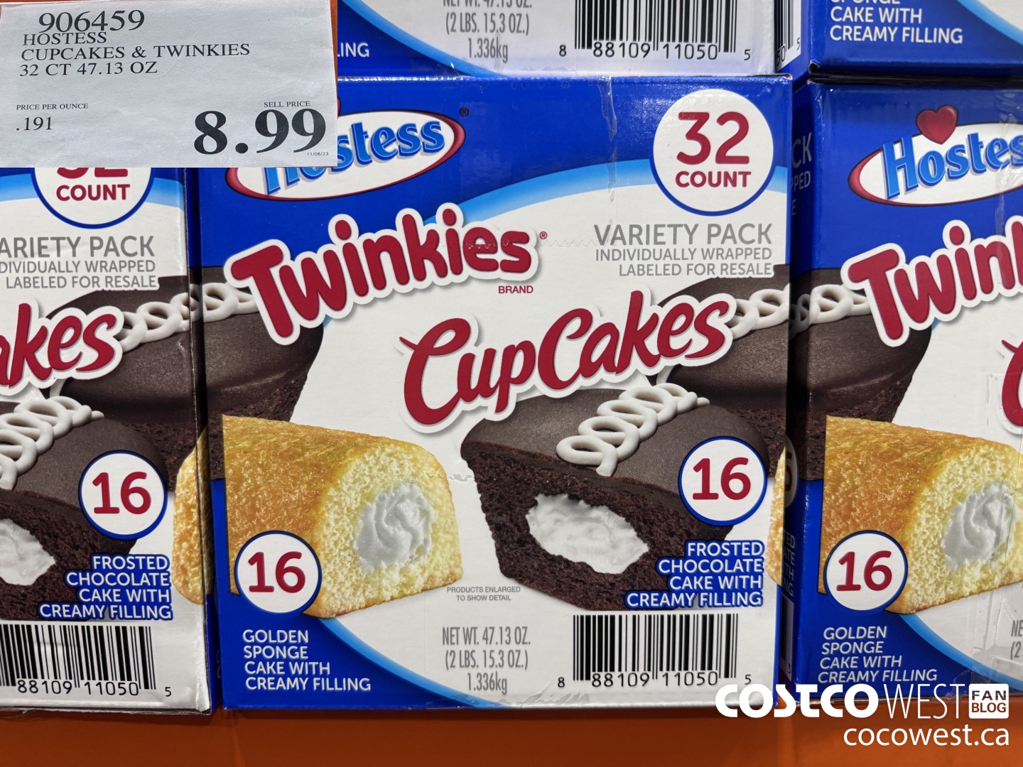 906459 HOSTESS CUPCAKES & TWINKIES 32 CT 47.13 OZ $8.99