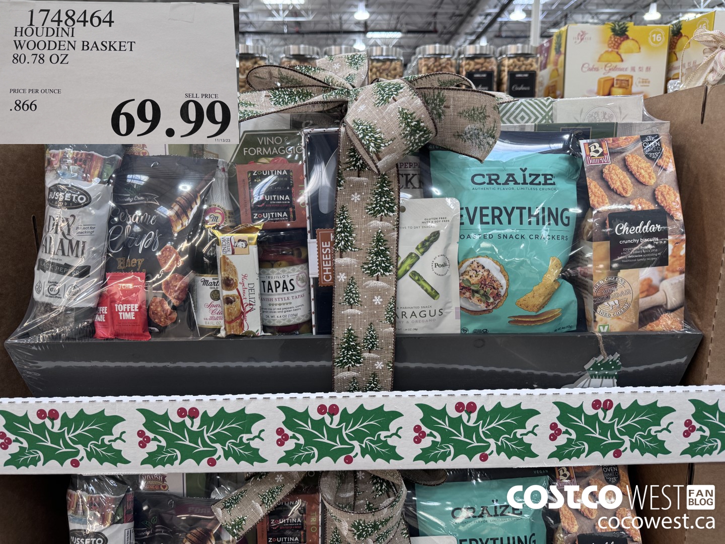 1748464 HOUDINI WOODEN BASKET 80.78 OZ $69.99