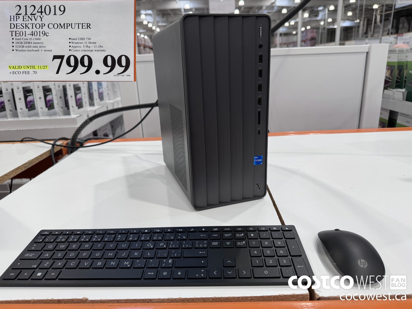 2124019 HP ENVY DESKTOP COMPUTER TE01-4019C (EXPIRES ON 2023-11-27) $799.99