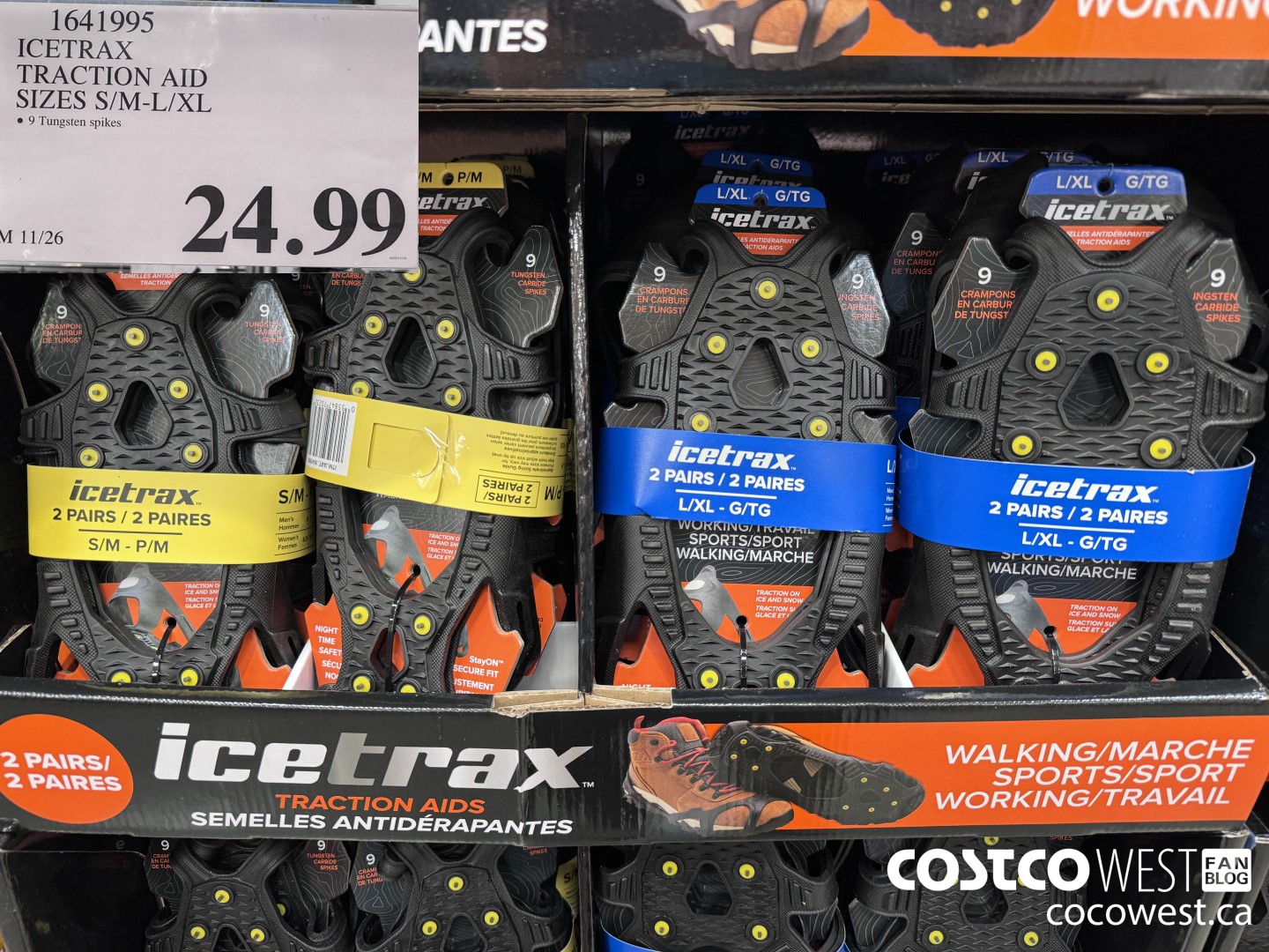 1641995 ICETRAX TRACTION AID SIZES S/M-L/XL $24.99