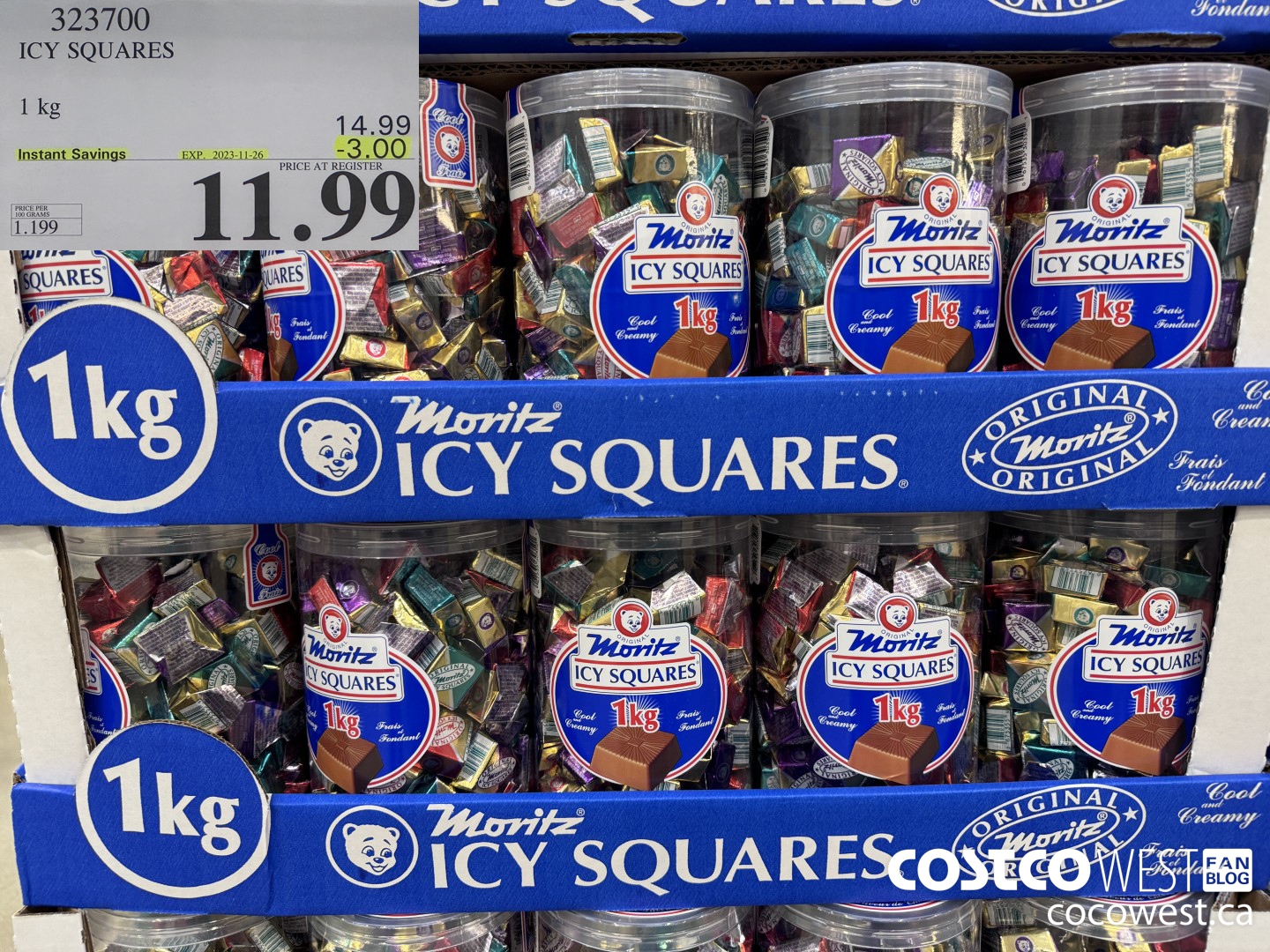 323700 ICY SQUARES 1 kg  ($3.00 INSTANT SAVINGS EXPIRES ON 2023-11-26) $11.99