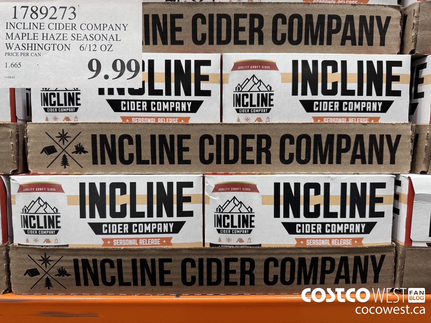 1789273 INCLINE CIDER COMPANY MAPLE HAZE SEASONAL WASHINGTON 6/12OZ $9.99