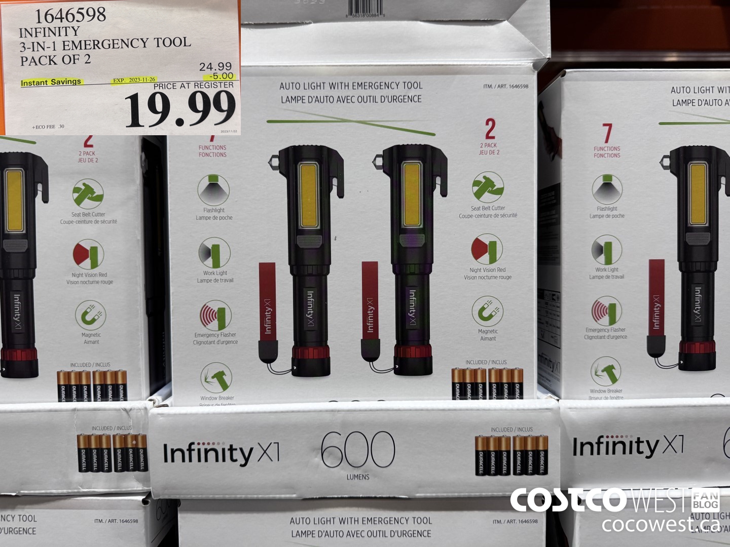 1646598 INFINITY 3-IN-1 EMERGENCY TOOL PACK OF 2 ($5.00 INSTANT SAVINGS EXPIRES ON 2023-11-26) $19.99