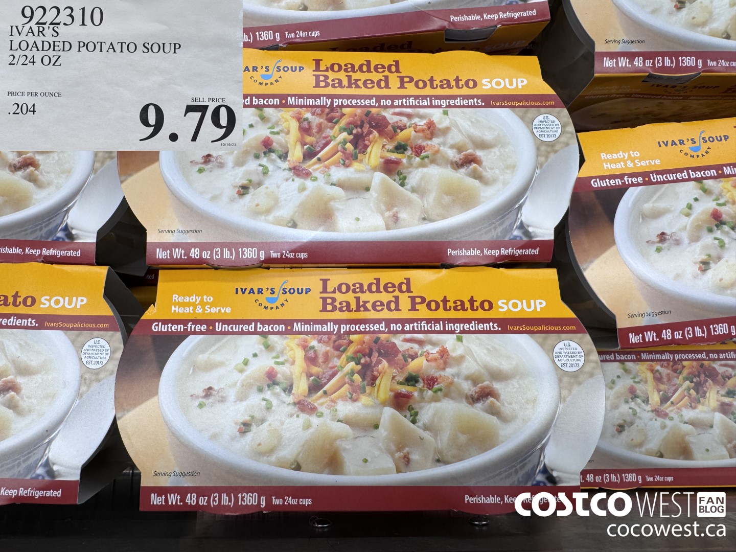 922310 IVAR'S LOADED POTATO SOUP 2/24 OZ  $9.79