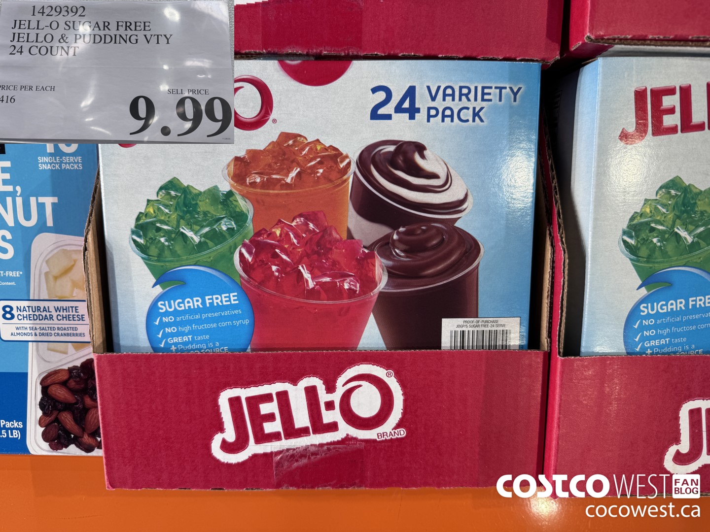 1429392 JELL-O SUGAR FREE JELLO & PUDDING VTY 24 COUNT $9.99