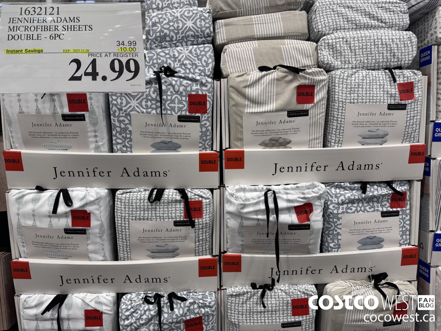 1632121 JENNIFER ADAMS MICROFIBER SHEET SET DOUBLE 6PC ($10.00 INSTANT SAVINGS EXPIRES ON 2023-11-26) $24.99