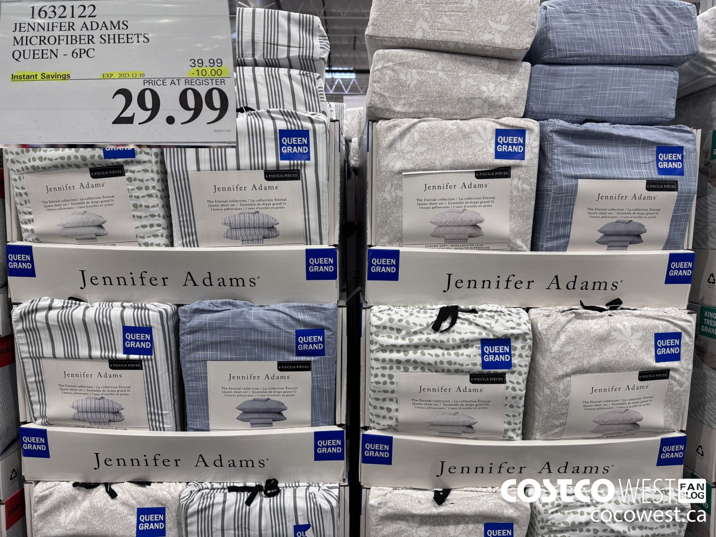 1632122 JENNIFER ADAMS MICROFIBER SHEET SET QUEEN 6PC ($10.00 INSTANT SAVINGS EXPIRES ON 2023-12-10) $29.99