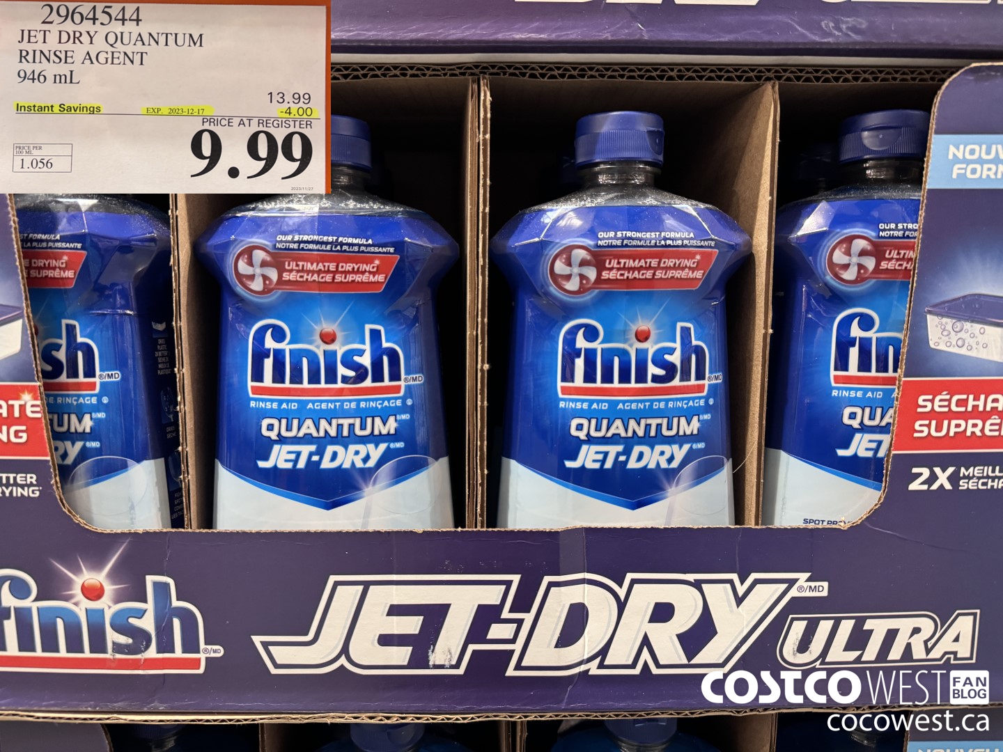 2964544 JET DRY ULTRA RINSE AGENT 946 mL ($4.00 INSTANT SAVINGS EXPIRES ON 2023-12-17) $9.99
