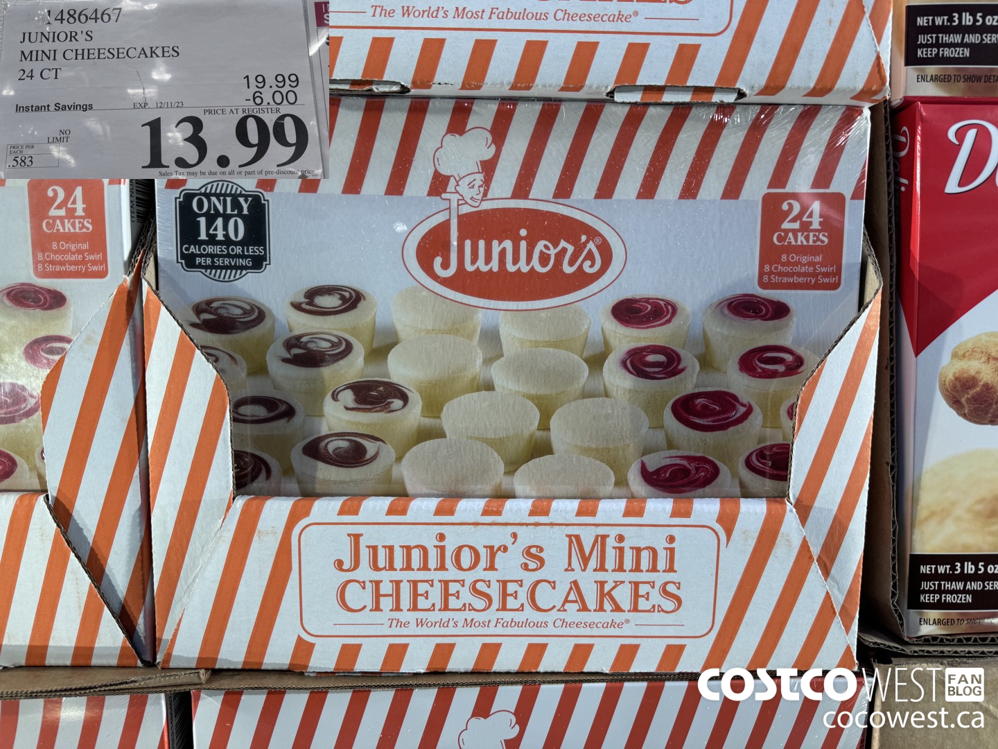 1486467 JUNIOR MINI CHEESECAKES 24 CT ($6.00 INSTANT SAVINGS EXPIRES ON 2023-12-11) $13.99