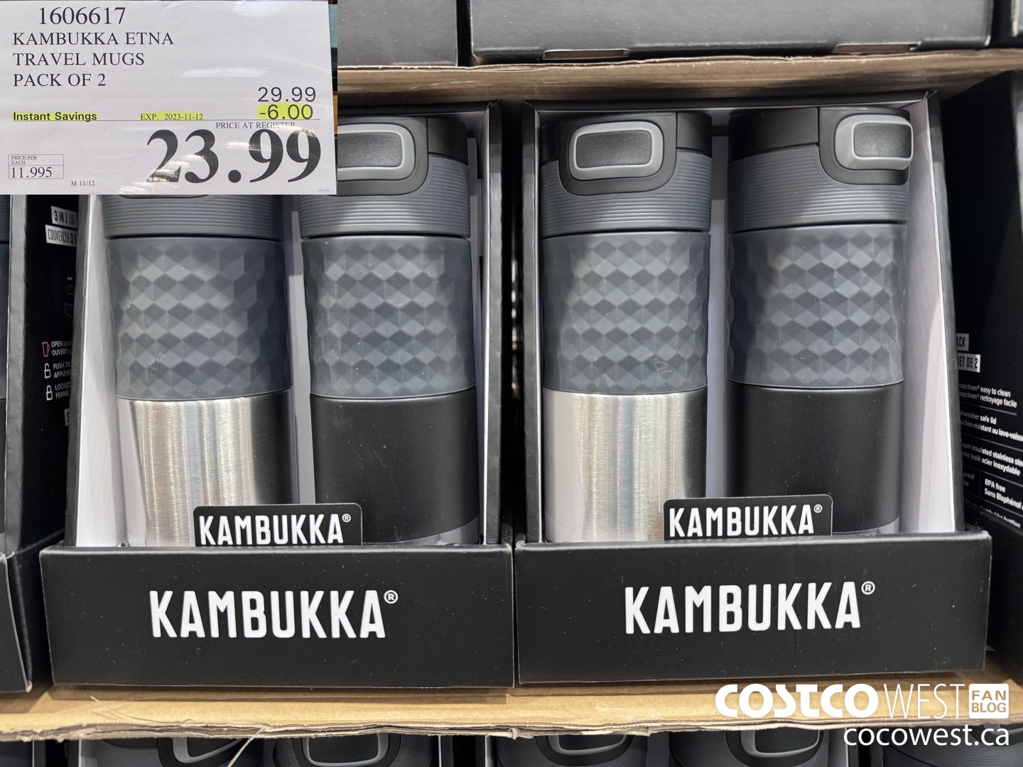 1606617 KAMBUKKA ETNA TRAVEL MUGS PACK OF 2 ($6.00 INSTANT SAVINGS EXPIRES ON 2023-11-12) $23.99