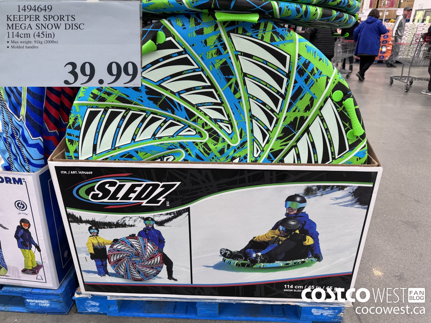 1494649 KEEPER SPORTS MEGA SNOW DISK 114CM (45IN) $39.99