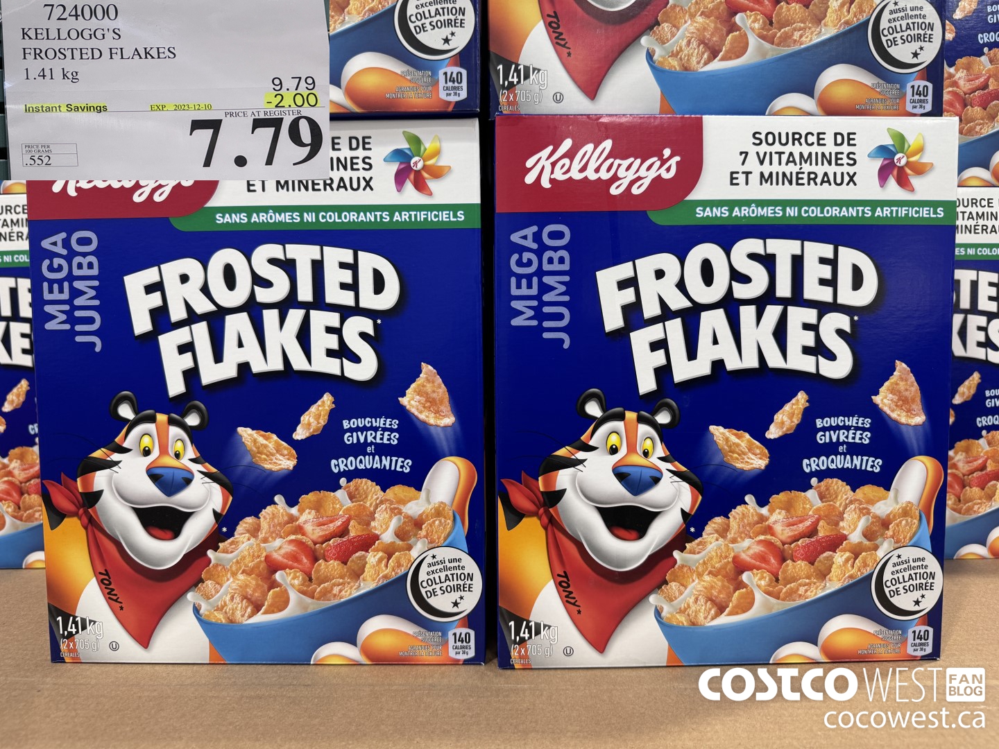 724000 KELLOGGS FROSTED FLAKES MEGA 1.41 kg ($2.00 INSTANT SAVINGS EXPIRES ON 2023-12-10) $7.79