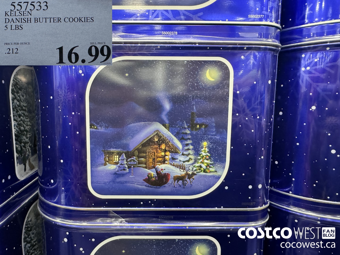 557533 KELSEN DANISH BUTTER COOKIES 5 LBS $16.99