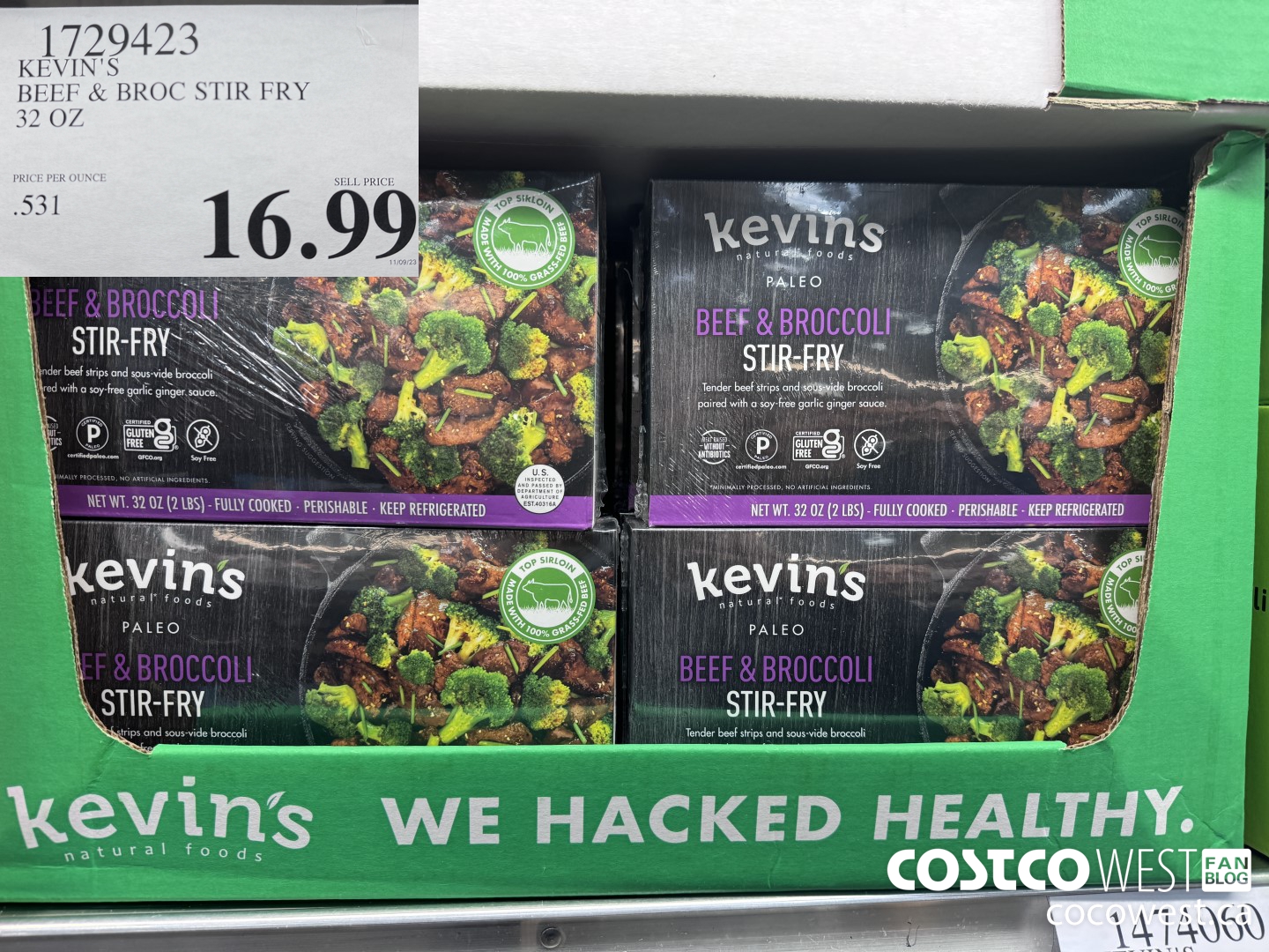 1729423 KEVIN'S BEEF & BROC STIR FRY 32 OZ $16.99