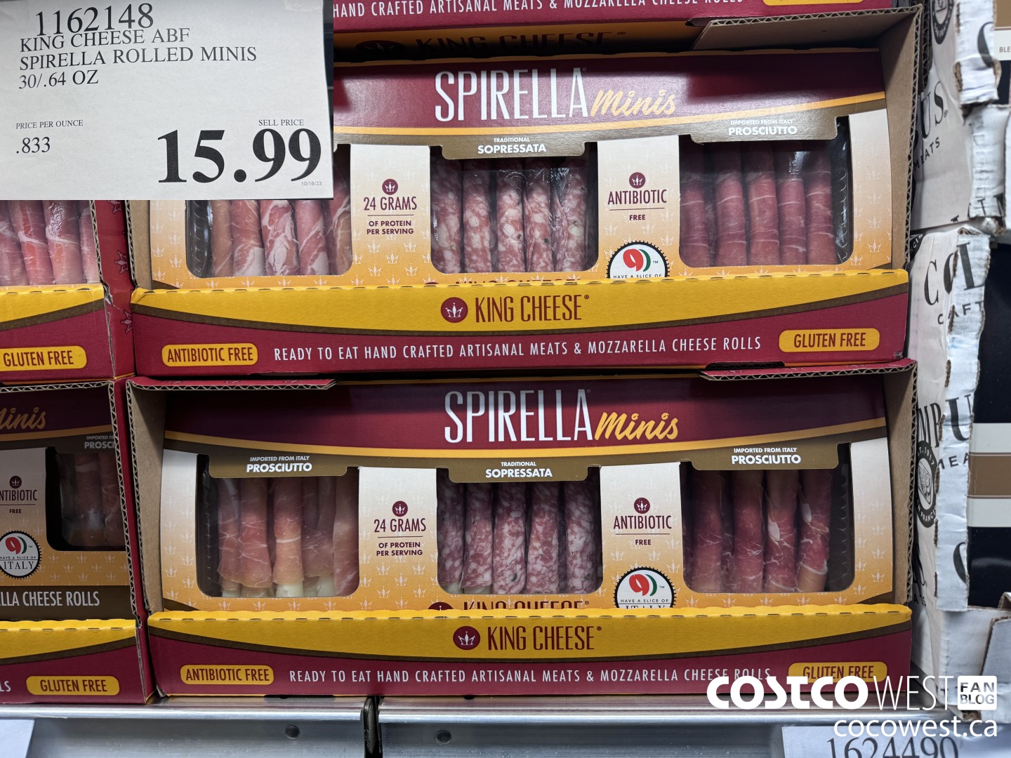 1162148 KING CHEESE ABF SPIRELLA ROLLED MINIS 30/.64 OZ $15.99
