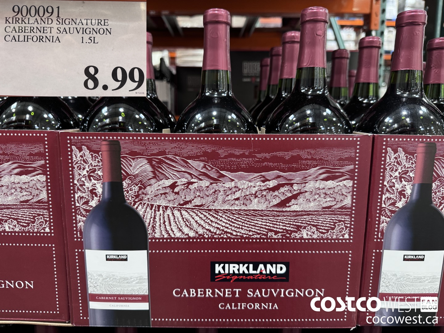 900091 KIRKLAND SIGNATURE CABERNET SAUVIGNON 1.5L $8.99