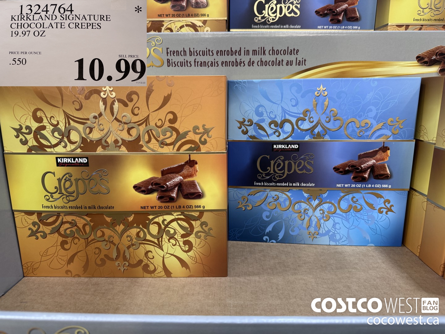 1324764 KIRKLAND SIGNATURE CHOCOLATE CREPES 19.97 OZ $10.99