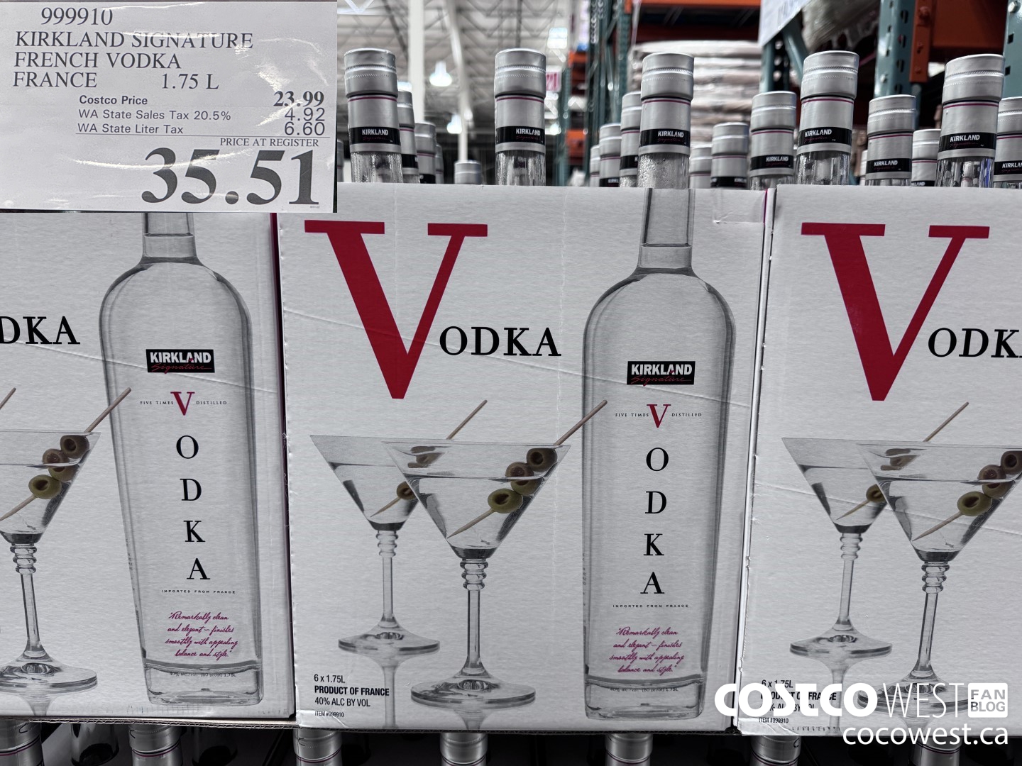 999910 KIRKLAND SIGNATURE FRENCH VODKA FRANCE 1.75L $35.51