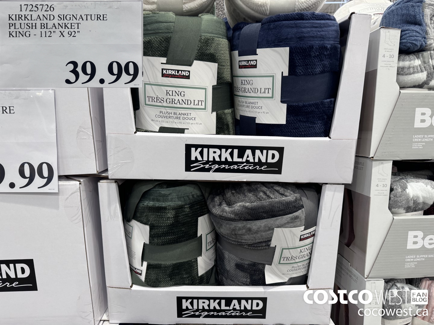 1725726 KIRKLAND SIGNATURE PLUSH BLANKET KING 112