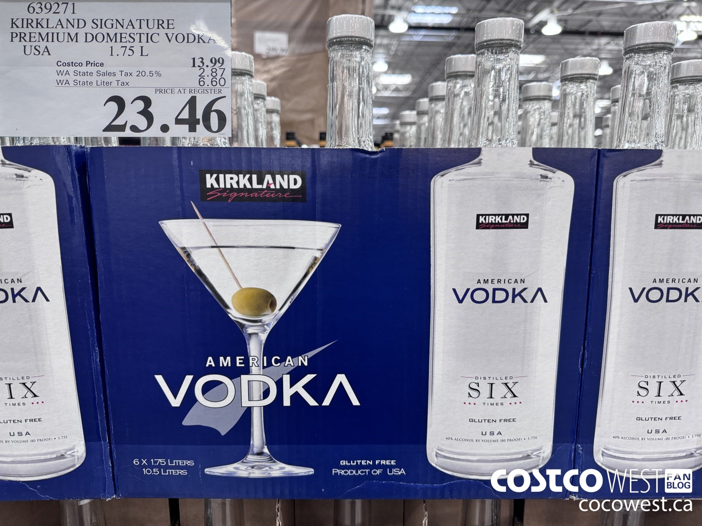 639271 KIRKLAND SIGNATURE PREMIUM DOMESTIC VODKA USA 1.75L $23.46