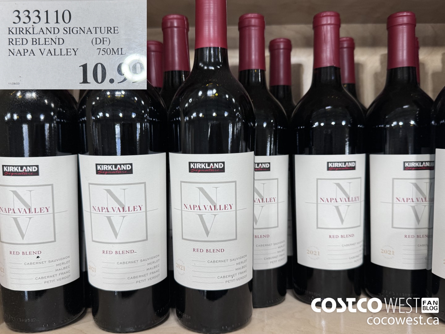 333110 KIRKLAND SIGNATURE RED BLEND (DF) NAPA VALLEY 750ML $10.99