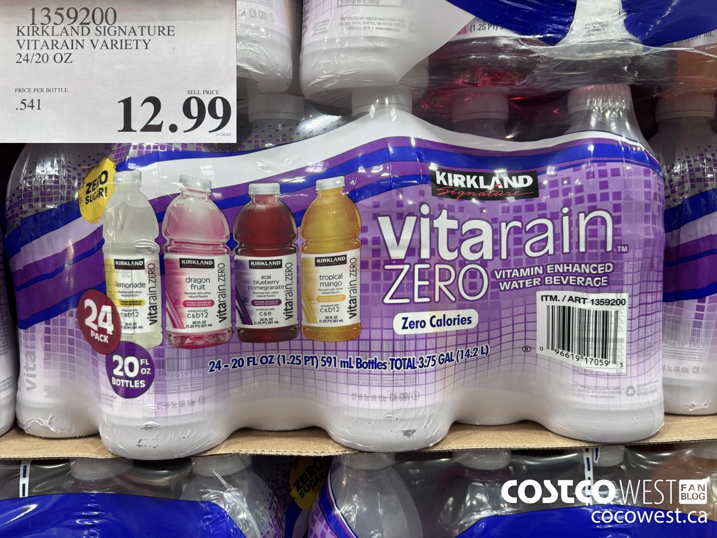 1359200 KIRKLAND SIGNATURE VITARAIN VARIETY 24/20 OZ $12.99
