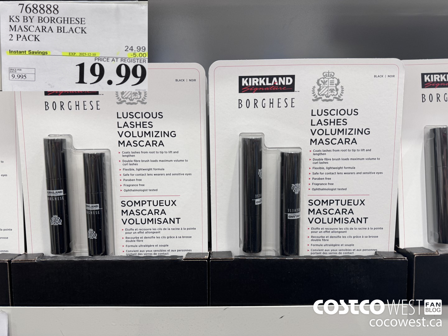 768888 KS BY BORGHESE MASCARA BLACK 2 PACK ($5.00 INSTANT SAVINGS EXPIRES ON 2023-12-10) $19.99