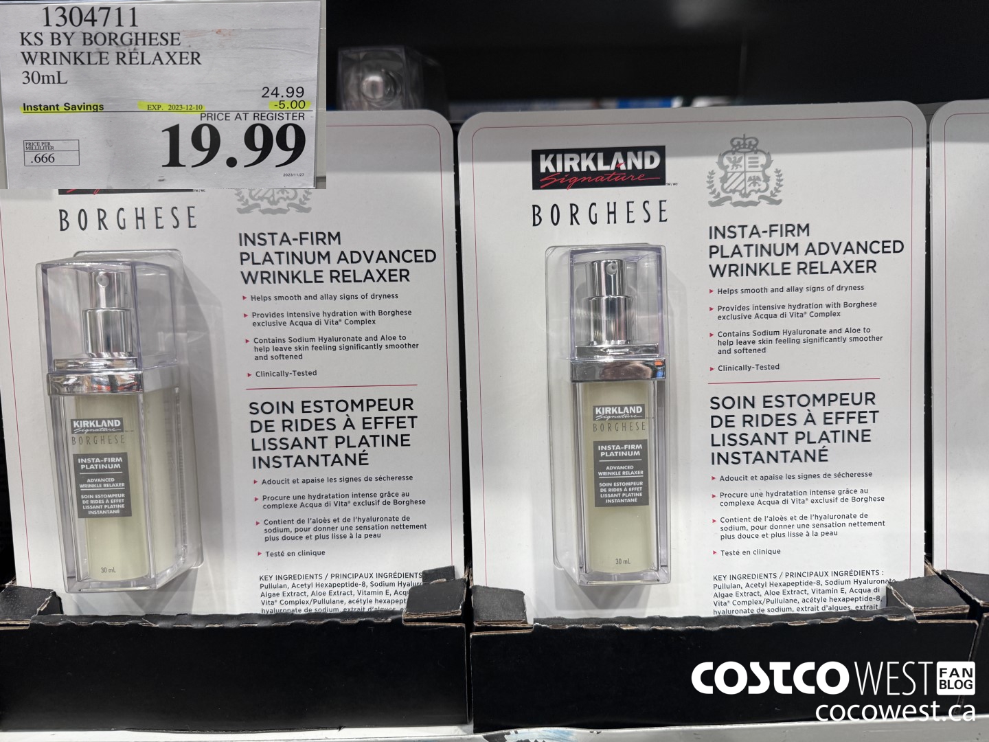 1304711 KS BY BORGHESE WRINKLE RELAXER 30mL ($5.00 INSTANT SAVINGS EXPIRES ON 2023-12-10) $19.99