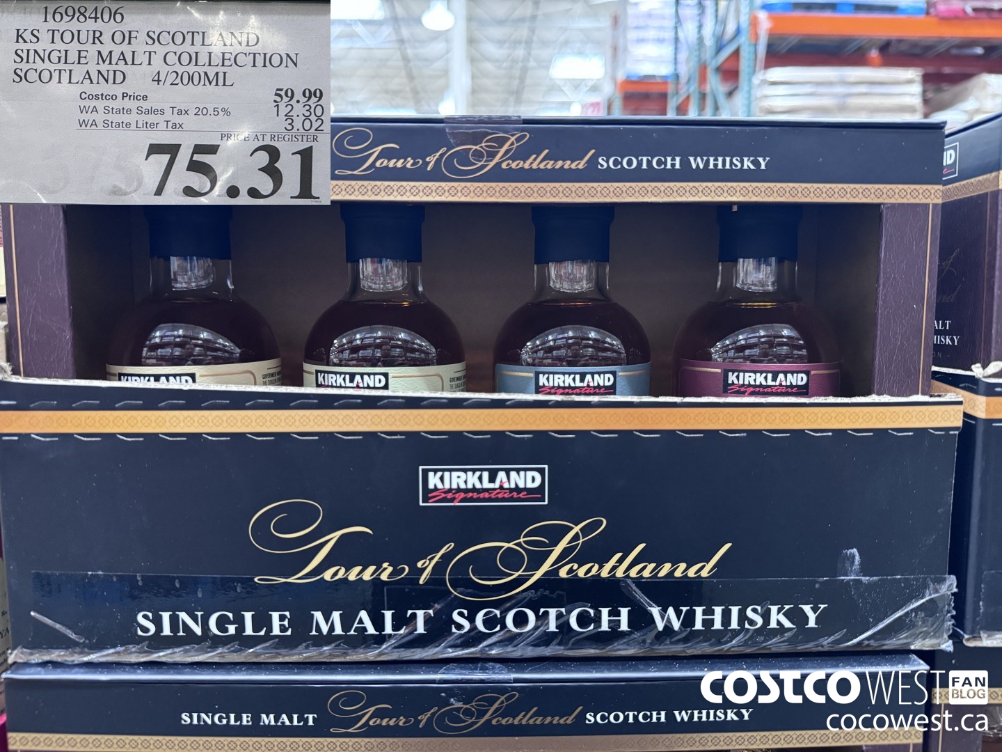 1698406 KS TOUR OF SCOTLAND SINGLE MALT COLLECTION SCOTLAND 4/200ML $75.31