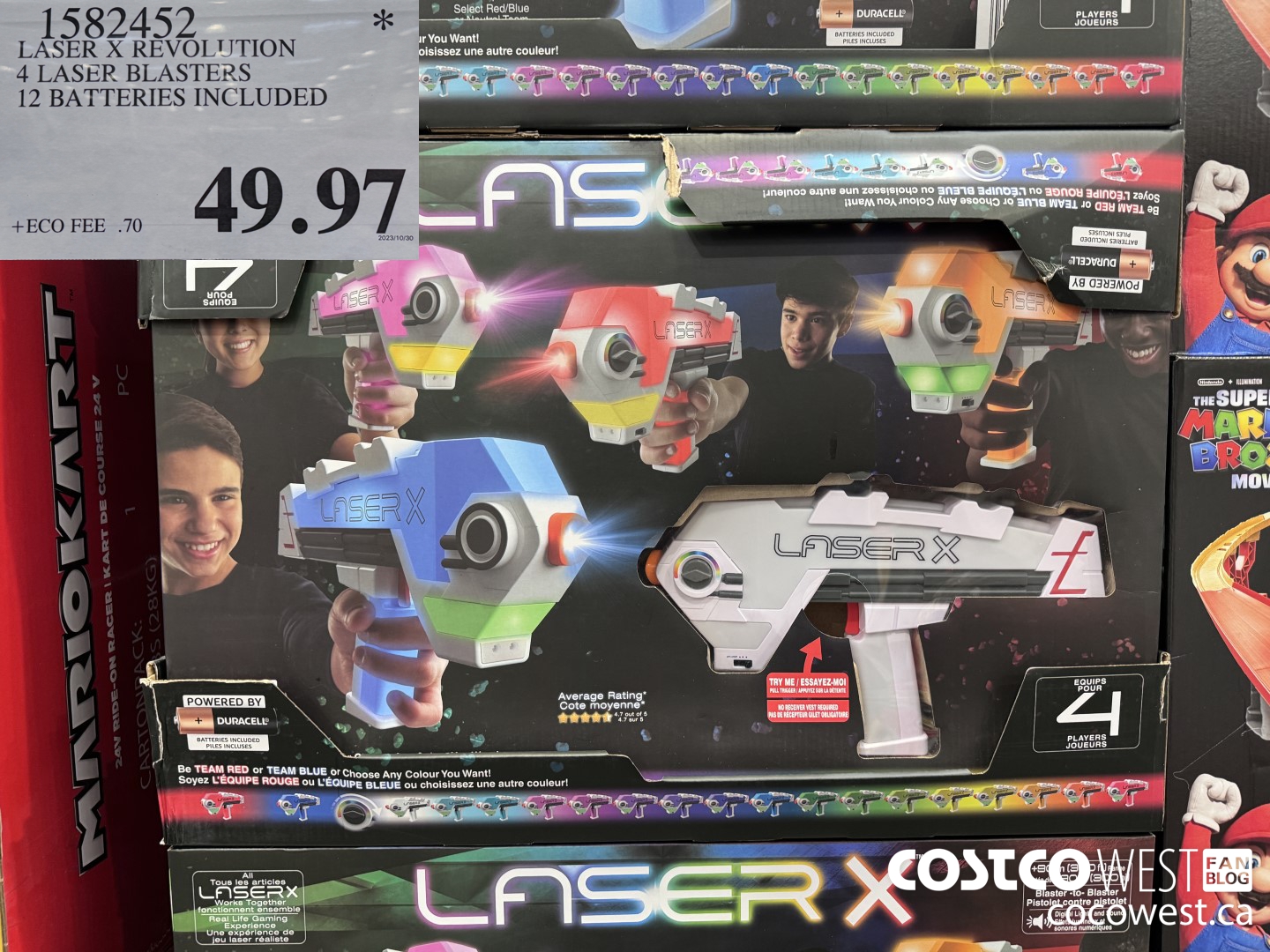 1582452 LASER X REVOLUTION 4 LASER BLASTERS 12 BATTERIES INCLUDED $49.97