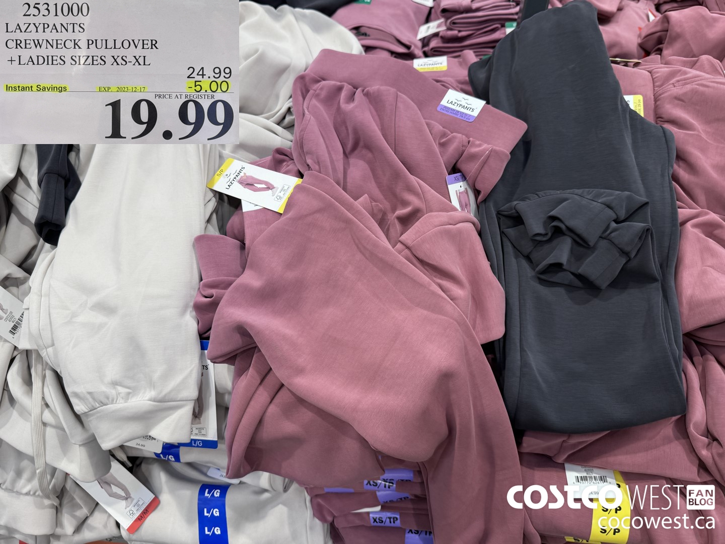 2531000 LAZYPANTS CREWNECK PULLOVER LADIES SIZES XS-XL ($5.00 INSTANT SAVINGS EXPIRES ON 2023-12-17) $19.99